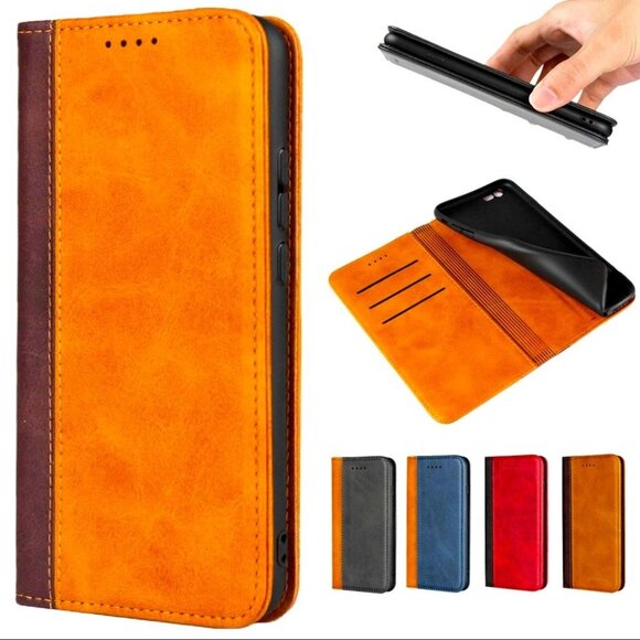 Samsung Galaxy s20 Leather Card Holder Wallet case phone cover - Picture 1 of 10